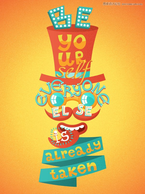 Illustrator绘制俏皮大胆的复古风格海报