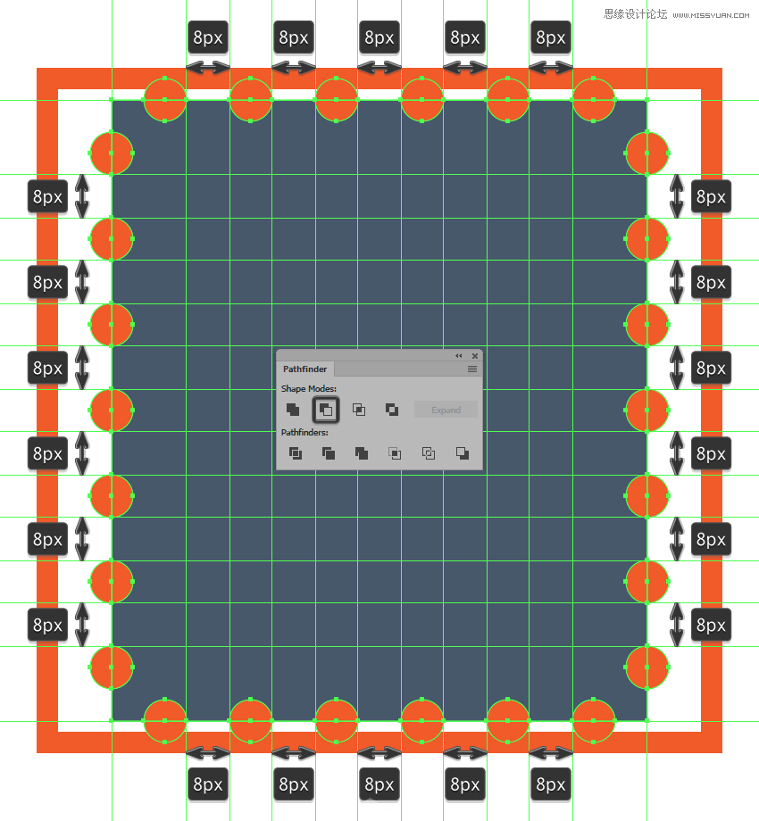 Illustrator绘制复古风格的邮票小插画 第6张 Illustrator绘制复古风格的邮票小插画 第6张