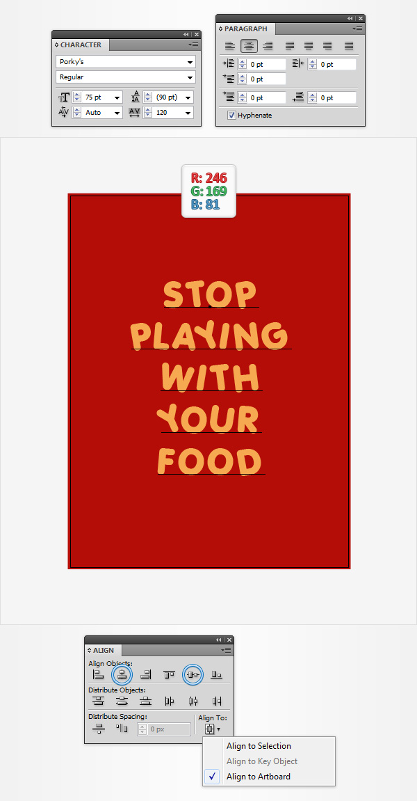 Illustrator制作意大利面艺术特效文字教程 第4张 Illustrator制作意大利面艺术特效文字教程 第4张