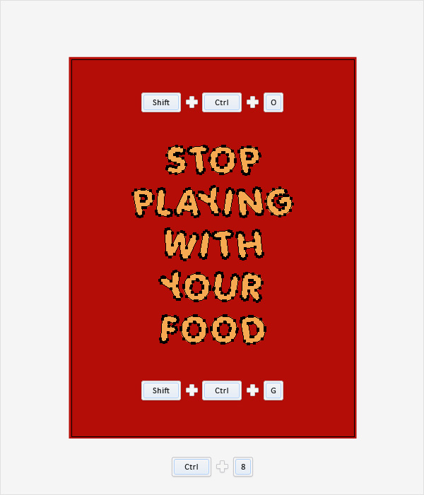 Illustrator制作意大利面艺术特效文字教程 第5张 Illustrator制作意大利面艺术特效文字教程 第5张