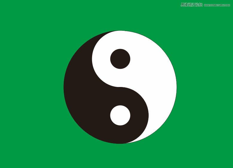 CorelDraw简单的绘制太极八卦图效果