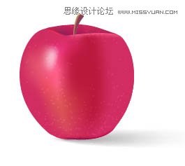 Illustrator使用渐变网格绘制逼真的红苹果  第2张
