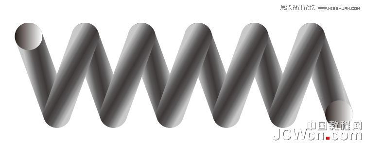 CorelDraw绘制立体效果的弹簧教程