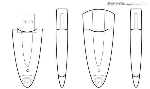 Coreldraw绘制质感效果的立体感U盘教程  第2张