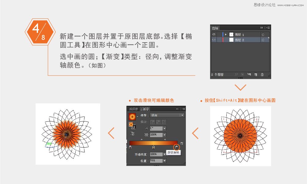 Illustrator绘制可爱简约的莲花图形图标  第5张