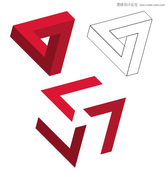 Illustrator绘制神秘彭罗思三角教程  第6张