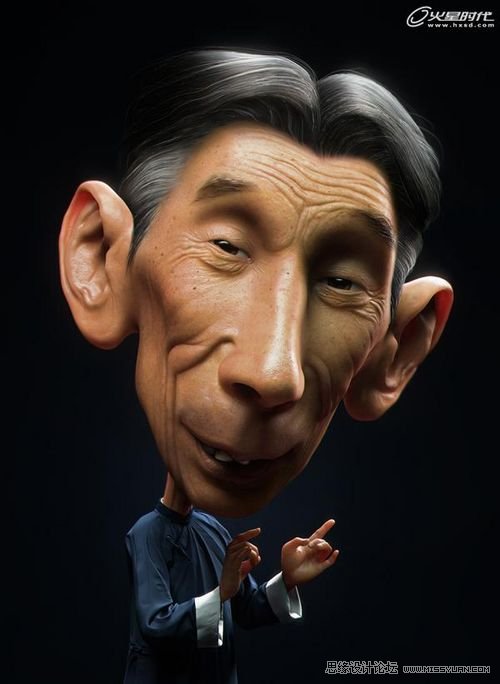 3DMAX教程：演员《马三立》创作详细解析