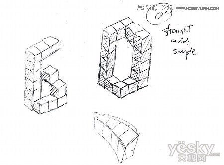 Illustrator绘制矢量三维字体组合特效  第2张