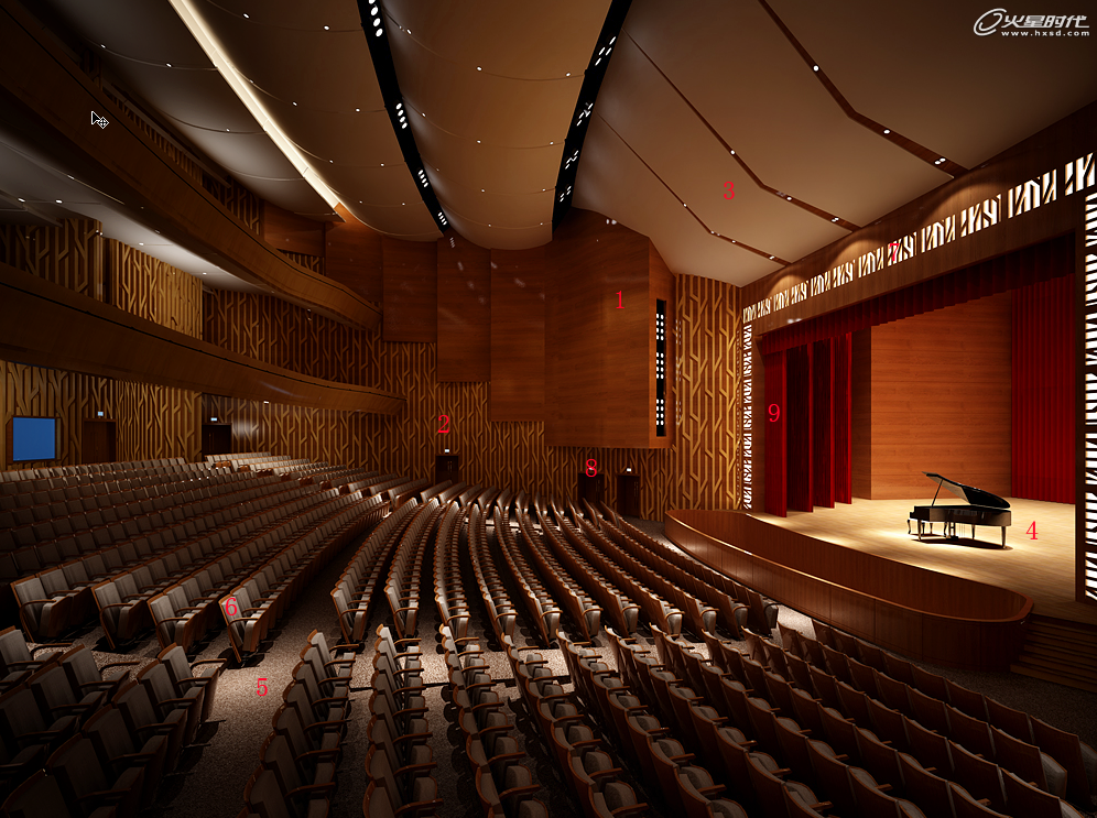 3ds Max实例教程:VRay报告厅效果表现 第2张 3ds Max实例教程:VRay报告厅效果表现 第2张