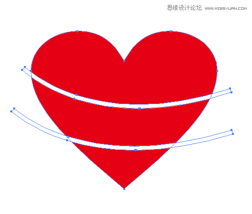 Illustrator制作曲扭效果的心形英文字体 第3张 Illustrator制作曲扭效果的心形英文字体 第3张