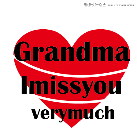 Illustrator制作曲扭效果的心形英文字体 第5张 Illustrator制作曲扭效果的心形英文字体 第5张