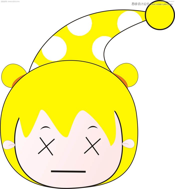 CorelDRAW基础教程：简单绘制可爱的娃娃  第7张