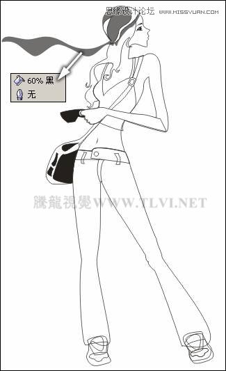 CorelDRAW绘制半调图案背景前的摩登少女 第3张 CorelDRAW绘制半调图案背景前的摩登少女 第3张