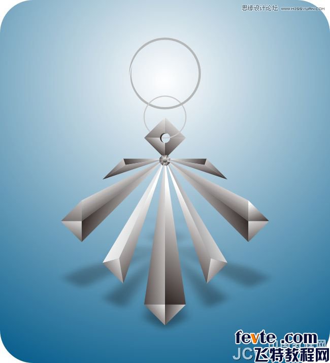 CorelDraw绘制立体感超强的吊坠教程