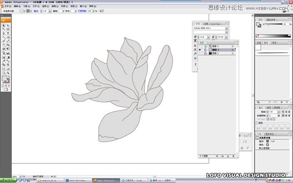Illustrator绘制矢量风格的中国花鸟画 第4张 Illustrator绘制矢量风格的中国花鸟画 第4张