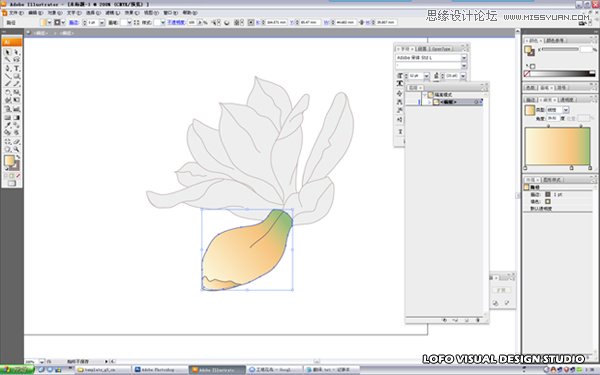 Illustrator绘制矢量风格的中国花鸟画 第5张 Illustrator绘制矢量风格的中国花鸟画 第5张