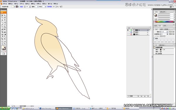 Illustrator绘制矢量风格的中国花鸟画 第10张 Illustrator绘制矢量风格的中国花鸟画 第10张
