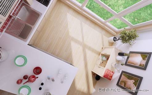 3DMAX教程：V-Ray制作阳光温馨厨房教程  第3张
