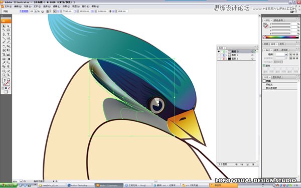 Illustrator绘制矢量风格的中国花鸟画 第15张 Illustrator绘制矢量风格的中国花鸟画 第15张