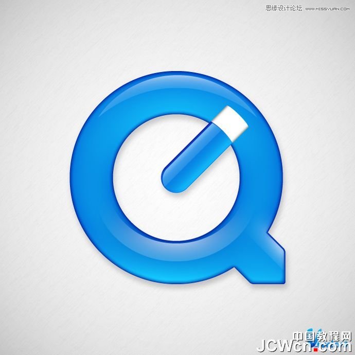 Illustrator制作蓝色苹果QuickTime标志