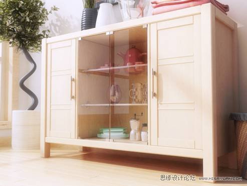 3DMAX教程：V-Ray制作阳光温馨厨房教程  第13张