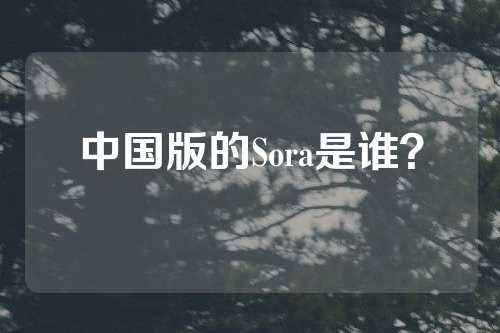 中国版的Sora是谁？  第1张