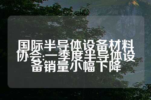 国际半导体设备材料协会:一季度半导体设备销量小幅下降  第1张