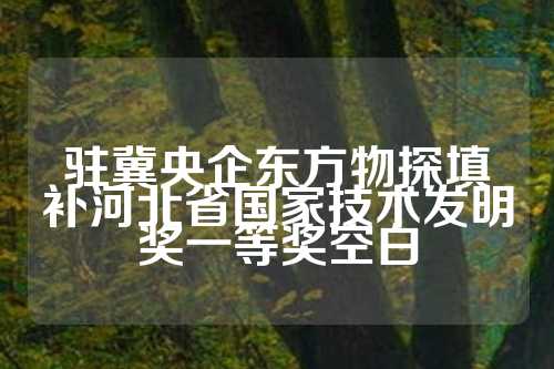 驻冀央企东方物探填补河北省国家技术发明奖一等奖空白  第1张